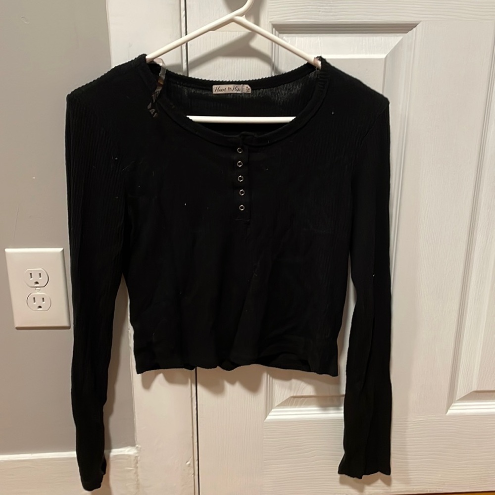 Black crop top, new